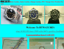 Tablet Screenshot of dtwatches.com